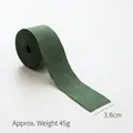 Dark green Christmas ribbon roll 3.8cm wide with fine textile texture for DIY gift wrapping - 3.8cm Dark Green Matte Fabric Ribbon (6 Yards)