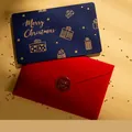 Style E - Gold Foil Bronzing Card, Envelope, Insert And Sticker