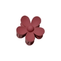 Matte dark red hollow flower hair claw clip in durable acrylic for elegant updos - Solid - Matte Wine Red