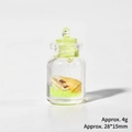 Pendentif bouteille lumineuse avec coquillage, détails de taille 28x15mm et poids 4g - Bouteille Dérivante Lumineuse (Jaune)