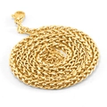 Collana a catena franco in acciaio inossidabile placcata oro 18K con chiusura - 3.0mm / 45+5cm / Oro