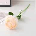 Single champagne artificial Persian buttercup flower silk bouquet for wedding decoration - Single Head / Champagne