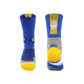 Blue yellow and grey professional basketball socks with cushioned non-slip athletic sole - Kids One Size / Royal Blue/Yellow