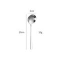 Cucchiaino da caffè in acciaio inox 304 lungo 10cm con testa rotonda da 3cm e 10g - 10cm / Argento