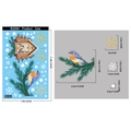 Christmas robin wall stickers with snowflakes and birdhouse design dimensions - BQ564-Robin Birdhouse