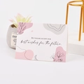 Minimalist greeting card with pink abstract art and black floral lines for best wishes - Best wishes for the future