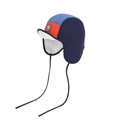 Gorro de aviador infantil en bloque de color azul y naranja con forro térmico - Azul marino