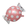 Pink candy lollipop foil balloon with white polka dots for birthday party decoration - Pink Polka Dot Candy