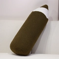 Creative green pencil plush pillow in soft teddy fleece fabric on a beige sofa - 70cm(0.75kg) / Dark Brown Teddy Fleece Style