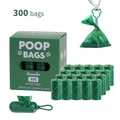 Bolsas biodegradables para heces de perro 300 uds con dispensador rollos aroma lavanda - 20 Rollos + Dispensador + Clip en Caja / Estrella Verde