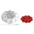 3D lotus succulent candle silicone mold for DIY resin crafts with floral finished product - Succulent No. 8
