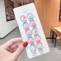 Kids' 10-piece elastic hair ties set featuring colorful cupcake charms on display card - Cake Five Colors (6#) / 10 Pieces Pack