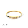 Bracelet en acier inoxydable plaqué or 18k avec zircons carrés et cristaux micro-pavé - Style avec Zircon Carré et Micro-pavé Noir et Blanc (YYBL023001)