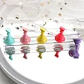 Five colorful magnetic chess-style nail tip stands on a clear acrylic display base - Dopamine Mini Colorful