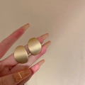 21# 925 Sterling Silver Earring Post - Golden Matte Oval