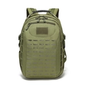 Tactical outdoor backpack in olive green featuring laser-cut MOLLE system and durable nylon - Army Green