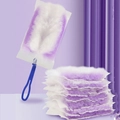 Disposable electrostatic duster set with blue handle and 10 purple fiber refills - Purple-White Single-Sided Refills (10Pcs)