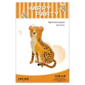 Large 66x97cm orange leopard print foil balloon for animal themed birthday party decor - Large Animal Leopard / 66x97cm / Pack