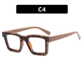 Quadratische TR90 Blaulichtfilter Brille mit dunklem Schildpatt-Rahmen und matten Bügeln - TR90 Blaulichtfilter / Schildpatt und Beige Braun