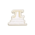 Golden Pi symbol enamel pin with decimal digits for mathematical accessory decoration - Pi Number Sequence-Gold