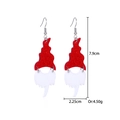 Size specifications for Christmas gingerbread man drop earrings measuring 7.9cm by 2.25cm - Gnome Earrings
