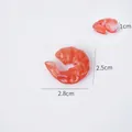Realistisch PVC-garnalenmodel in oranje-rood voor fotografie en voedselpresentaties - Kleine Rode Garnalenvlees (Zonder Gesp)