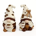 Paar Kaffeewichtel-Figuren aus Harz mit Herzdetails für die Heimtischdekoration - Kaffee-Zwerg Stil B (Paar)