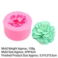 Pink silicone mold for multi-layered rose flowers and handmade candle clay crafts - 3# Style (15-990) / Pink