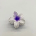 Frangipani hair claw clip with purple gradient petals and hollow dot design - 6x5x3.8CM / White (Blue Heart)