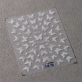 3D white butterfly nail art stickers TS-3630 with intricate adhesive floral patterns - TS-3630 Butterfly Dance