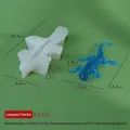 Molde de silicona translúcida de gecko leopardo con lagarto de resina azul - Gecko Leopardo DJ-151