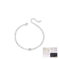 Elegantes S925 Sterlingsilber Paperclip Armband mit quadratischem Moissanit-Stein - S925 Sterling Silber Quadratischer Moissanit Stil