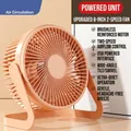 8 inch coral orange desktop USB fan with adjustable speeds and quiet brushless motor - 8-inch Macaron Pink