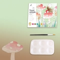 Animal Forest watercolor painting book kit for kids with brush and palette - Forest Animals (With Brush + Palette)