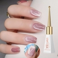 Sparkling pink cat-eye UV/LED gel nail polish with a professional glossy finish - Bean Paste Crystal Cat Eye