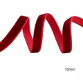Single-sided 10mm red velvet ribbon for DIY bows and elegant gift wrapping decoration - 10mm / Size 10 / Dark Red-240#
