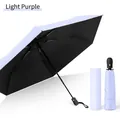 Light purple automatic sun umbrella with black sunshade coating and storage case - Light Purple (Black Glue)