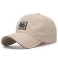 Cappellino sportivo beige ad asciugatura rapida con bordo riflettente e logo - Tessuto Completo Beige
