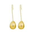 Elegant gold teardrop tassel earrings with long hook design for women's fashion - Long Teardrop / Gold