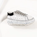 Pinza per capelli creativa in acetato marmorizzato bianco a forma di scarpa sportiva - Sneakers