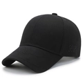 Classic black baseball cap with 3D embossed NS lettering and side embroidery - Black