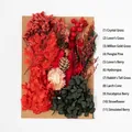 Vibrant Chinese red dried flower kit with preserved hydrangea for DIY craft projects - Flower Pack A2