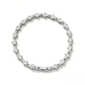 Silver vintage bracelet featuring green rhinestones and floral zircon clusters - Silver Star Rhinestone Style (DZ-805)