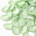 Detailed view of light green silk rose petals with singed edges for wedding decoration - Light Green (41)
