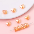Irisierende champagnerfarbene Schmetterling-Glasperlen für DIY-Schmuckherstellung - Schmetterling Stil (7#) / 20 Stk./Packung / Champagner