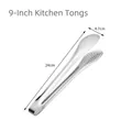 Pinza da cucina da 9 pollici in acciaio inossidabile forata per barbecue e buffet - 24cm / Pinze per Alimenti da 9 Pollici