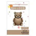 Palloncino in alluminio orso marrone per feste, 67x91cm, confezione singola regalo - Orso Bruno Opaco Retrò