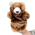 Détail macro d'une marionnette à main ours en peluche marron doux pour conter des histoires - Ours Brun