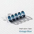 Dettaglio dell'anello di rilegatura a 5 fori blu vintage per quaderni e agende DIY - Blu Nuvola