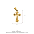 Colgante de cruz en acero inoxidable dorado con corazón, tamaño 2,2cm x 1,4cm - Estilo C02 (2.2x1.4cm) / Dorado